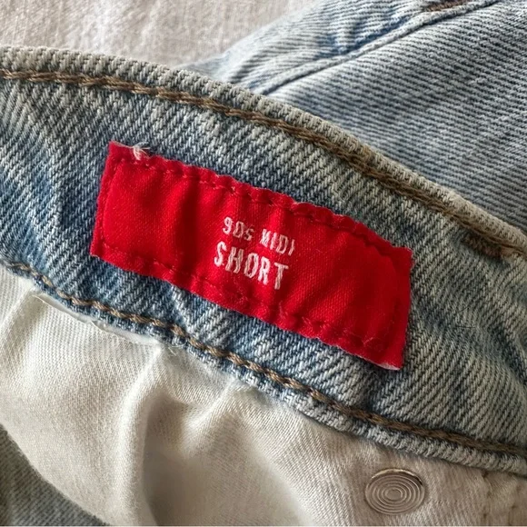 Lucky Brand 90s Midi size 6 Light Blue Jean Shorts classic - Picture 5 of 7